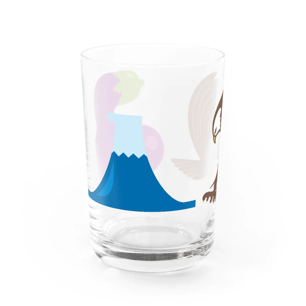 無彩色デザイン販売所の初夢 / 一富士二鷹三茄子 Water Glass :left