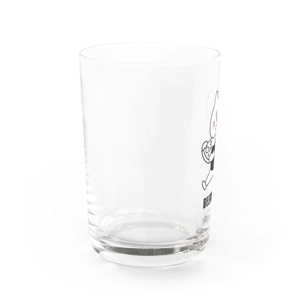 BEERKICHI(ビアキチ)のビアキチくん(ピザ/手描き) グラス Water Glass :left