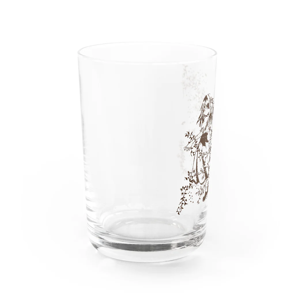 PETIT PARADE　小鳥遊すずめの花と刺繍の女の子 Water Glass :left