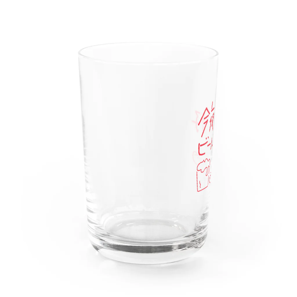 餃子のグラスやさんの今夜はビールと餃子 Water Glass :left