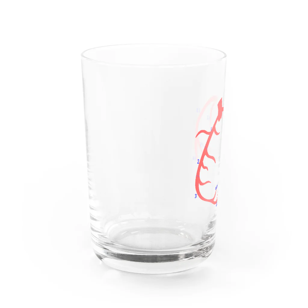 ゆんちるのとにかく冠動脈（番号のみ） Water Glass :left