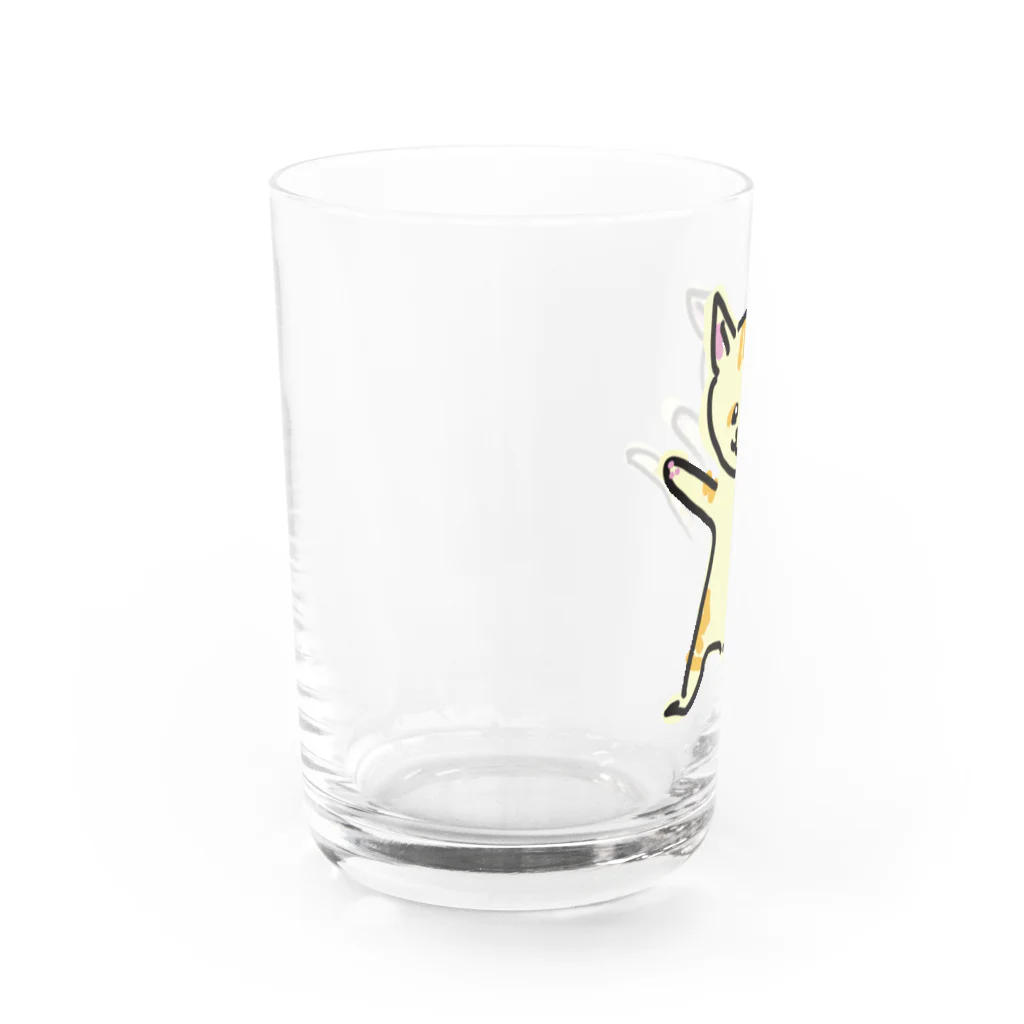 akane_art（茜音工房）の踊るスナネコ Water Glass :left