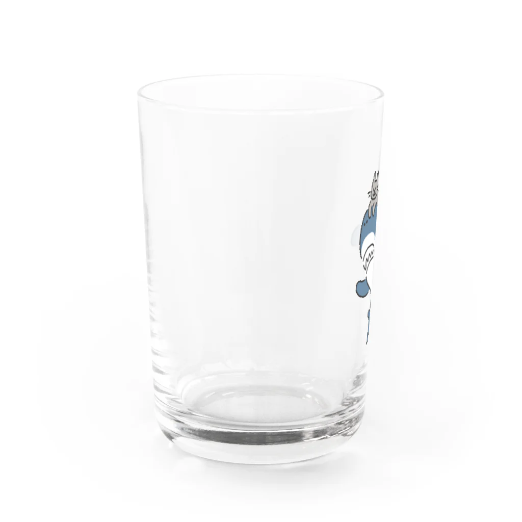 サメ わりとおもいのネコをかぶるサメ Water Glass :left