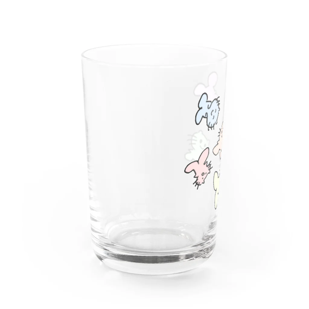 生き生き生活の品々の足のでっかい猫 Water Glass :left