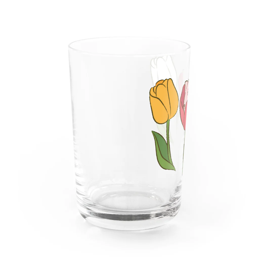 P:ggy（ぴぎー）のおみせのトン野さんとチューリップ Water Glass :left