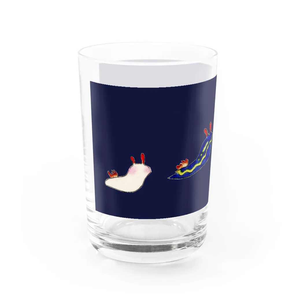 あみすけ本舗＠深海生物推し のウミウシ＆メンダコおさんぽシリーズ Water Glass :left