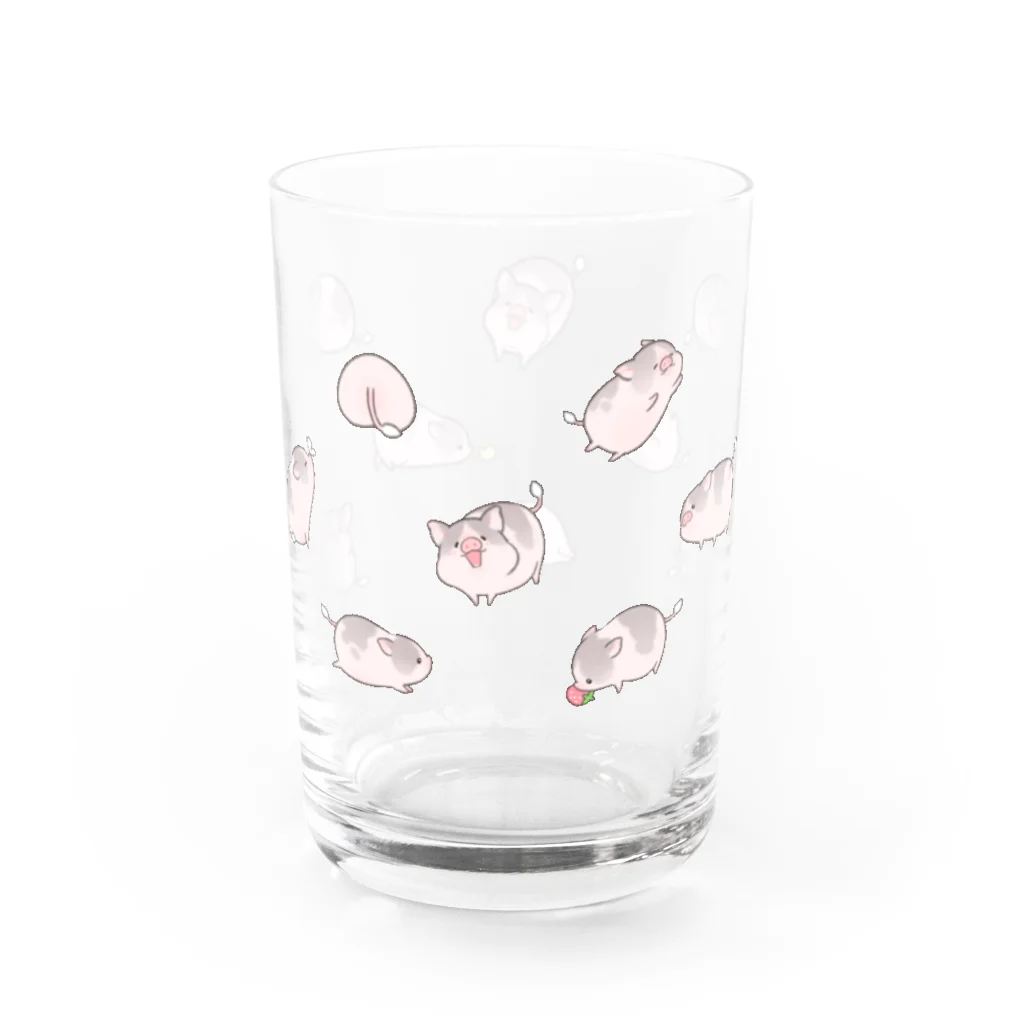 しらたまちゃんSHOPu〜🐽のいっぱいしらたまちゃん Water Glass :right