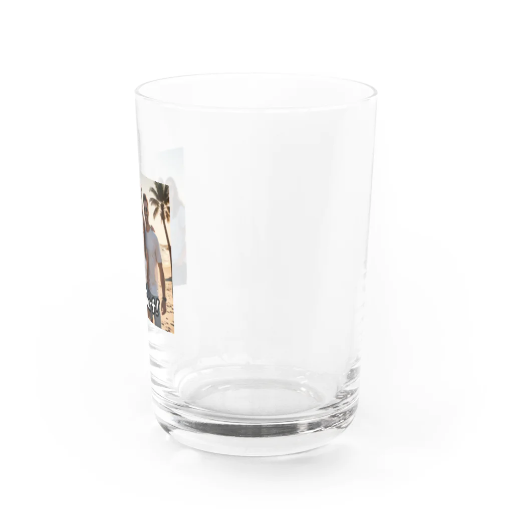 モフモフドラゴンのクールサーファー Water Glass :right