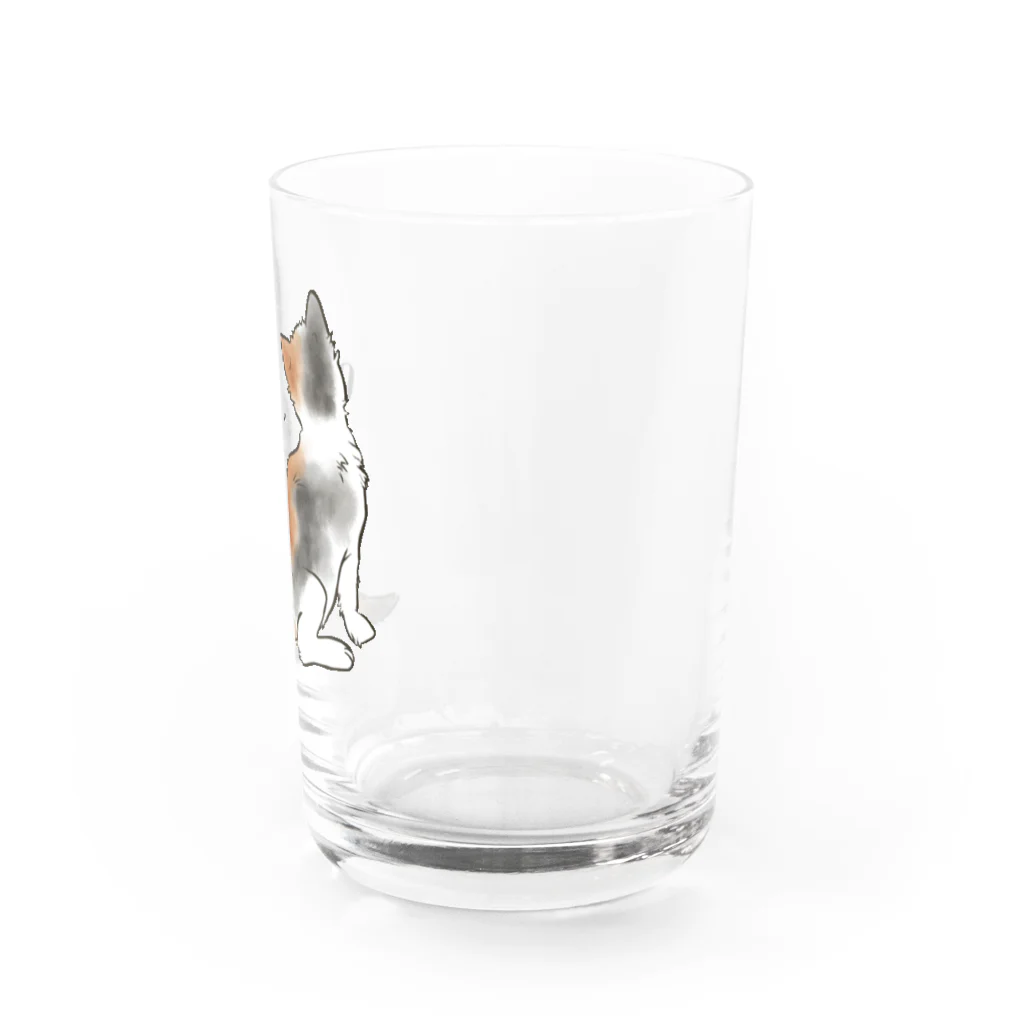 LalaHangeulの三毛猫さん ハングルデザイン  Water Glass :right
