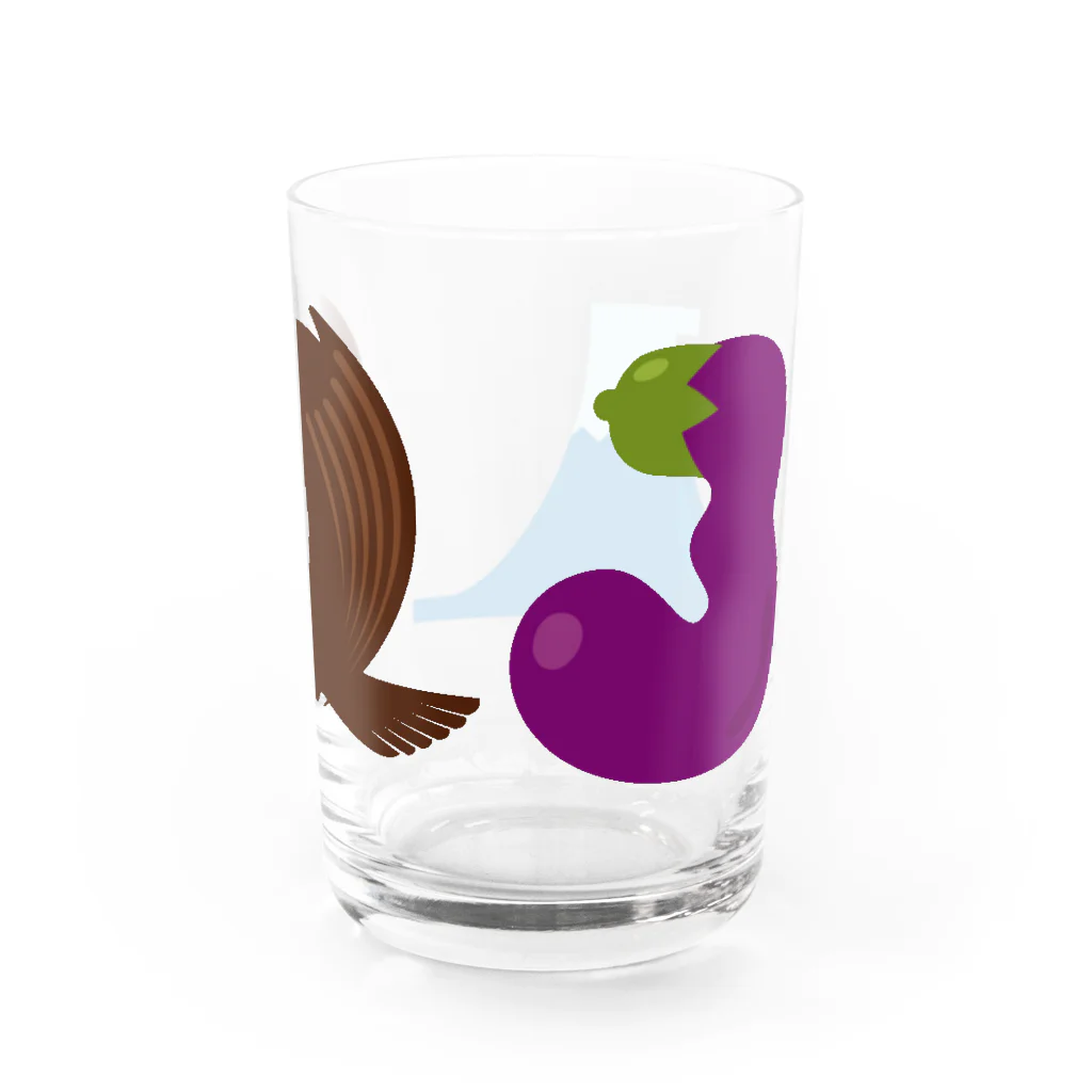 無彩色デザイン販売所の初夢 / 一富士二鷹三茄子 Water Glass :right