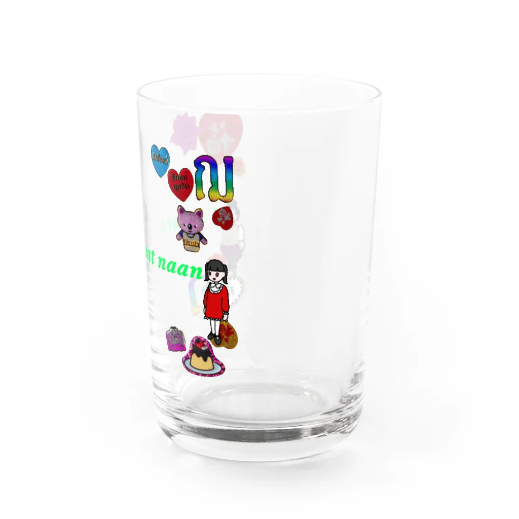 寿々木ここねのI want to eat naan(グリーン) Water Glass :right