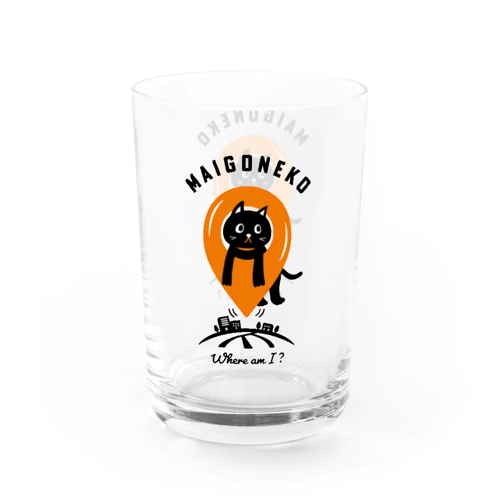 kocoon（コクーン）の（表裏別デザイン）迷子のネコ Water Glass :right