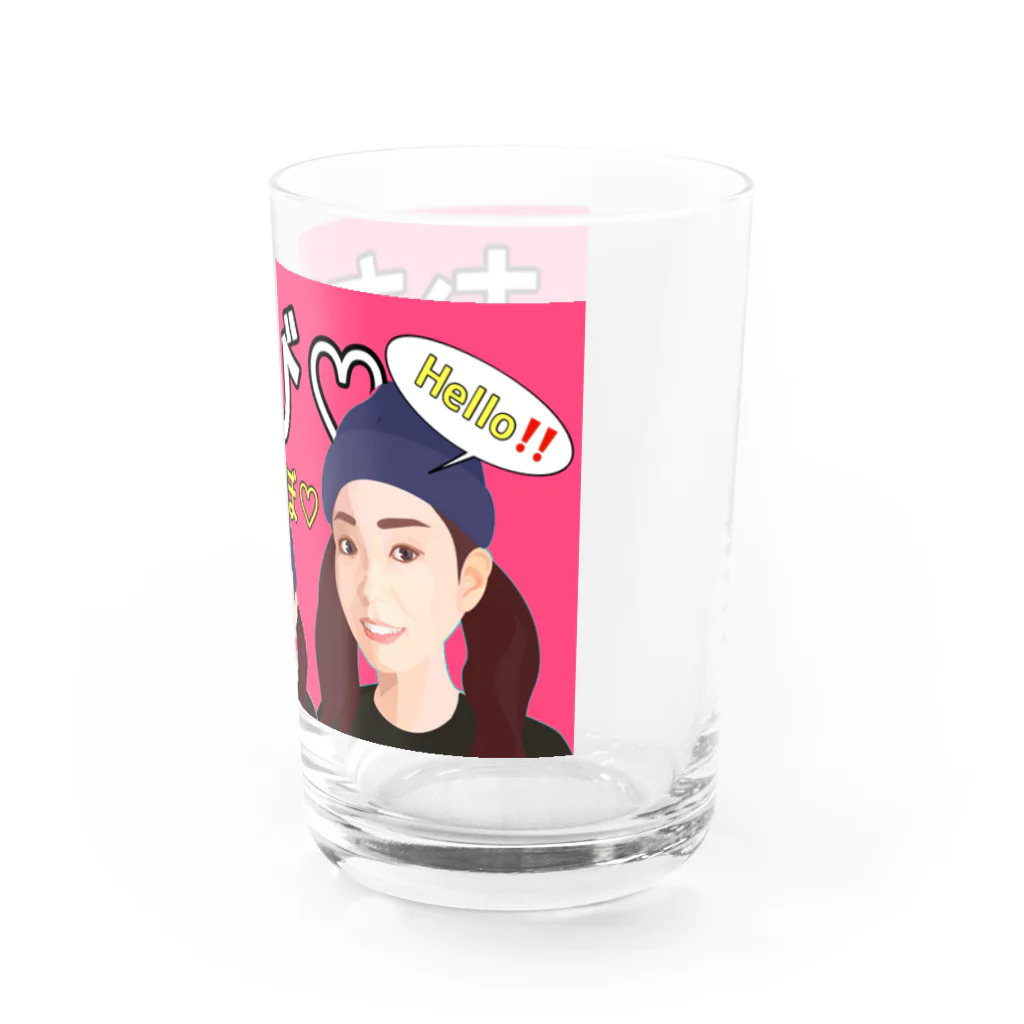 おちびのグッズ販売❤️のおちびだらけw Water Glass :right