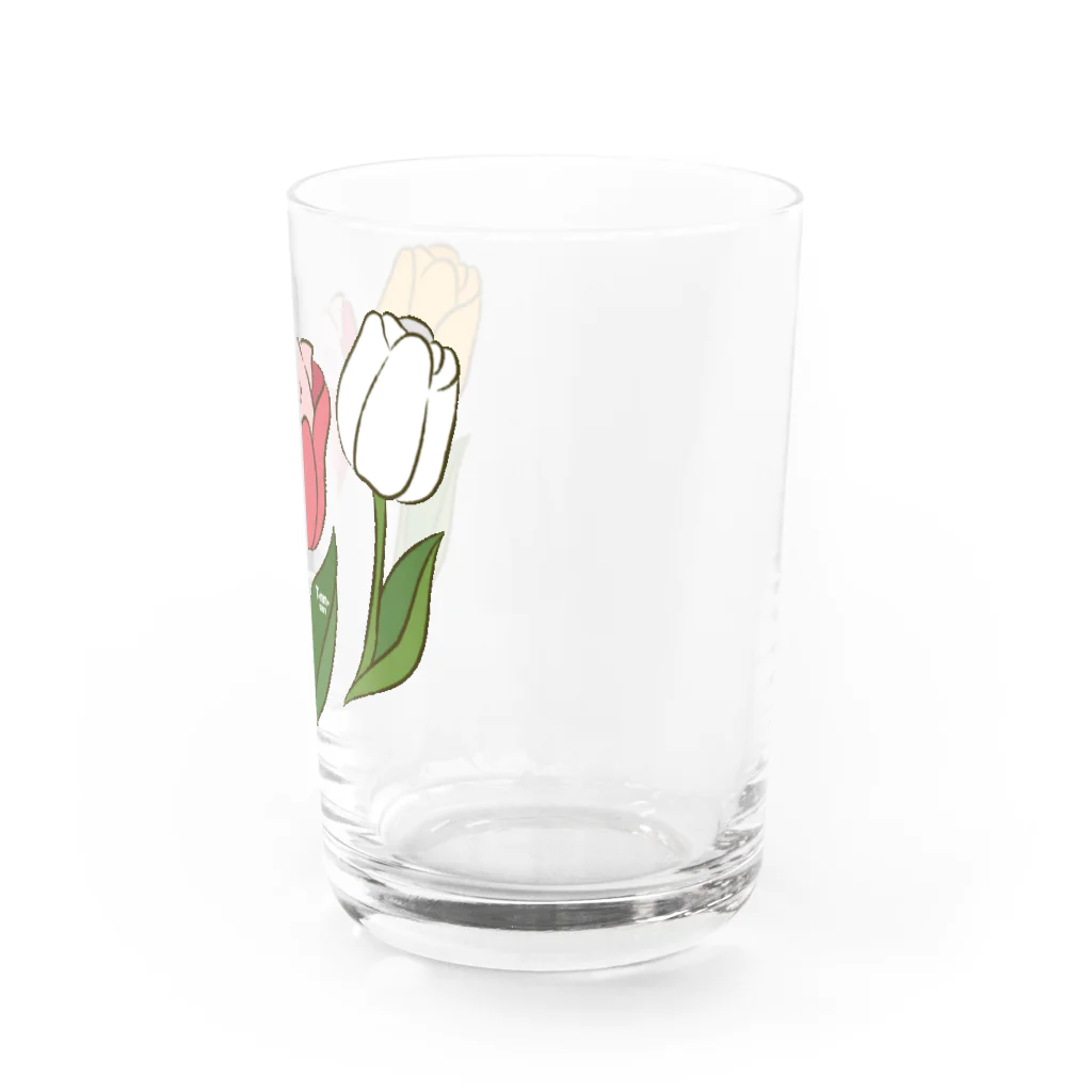 P:ggy（ぴぎー）のおみせのトン野さんとチューリップ Water Glass :right