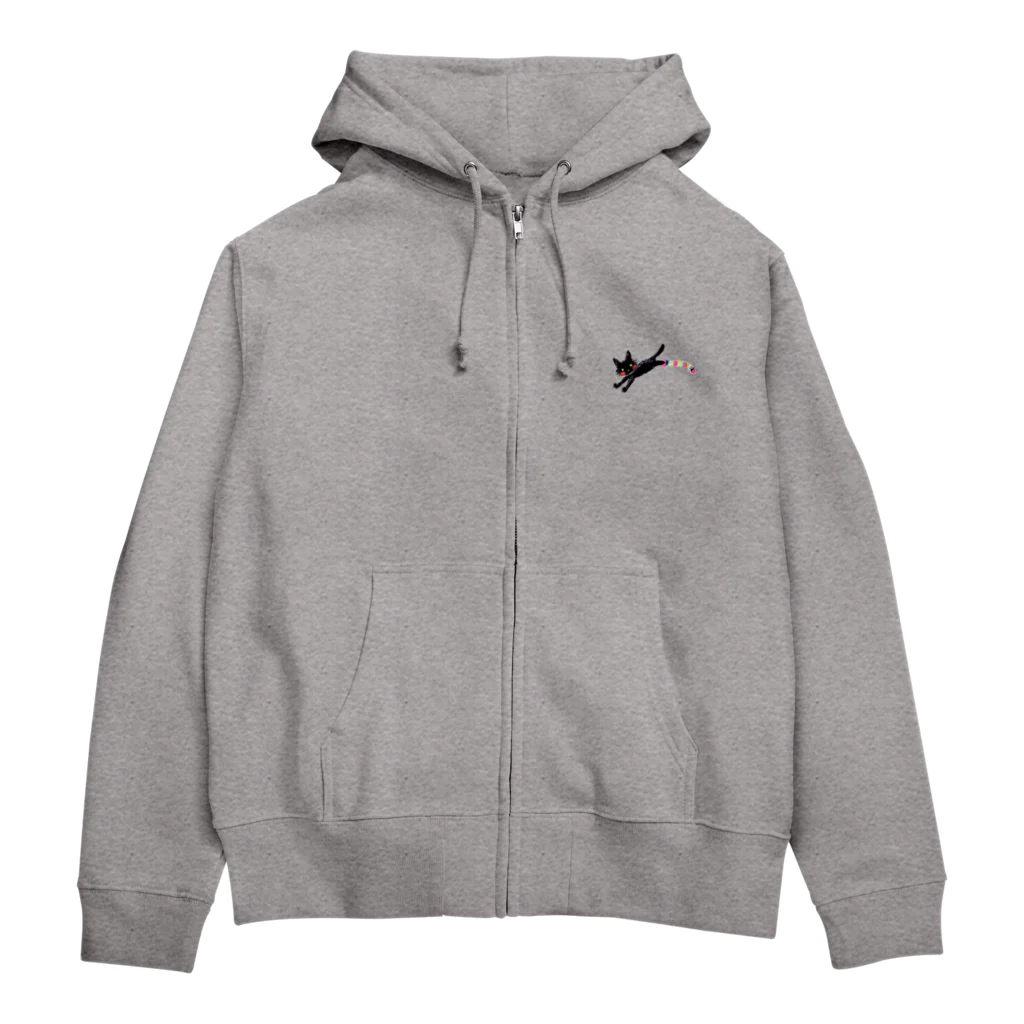 かまくらまいのくつしたくろねこ Zip Hoodie