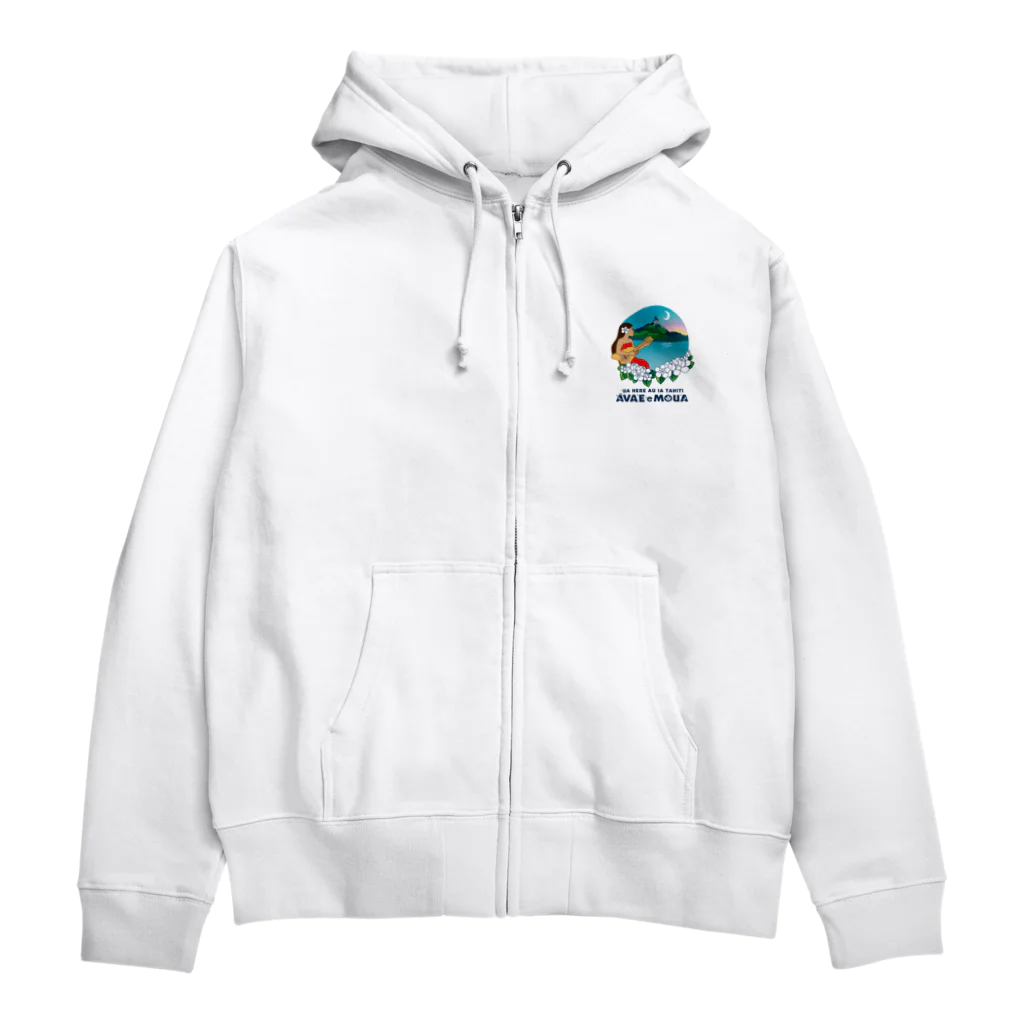 ‘ĀVA’E ‘e MOU’A 　　　　(アヴァエモウア)の`ĀVA’E `e MOU’A(アヴァエモウア) ：ロゴ Zip Hoodie