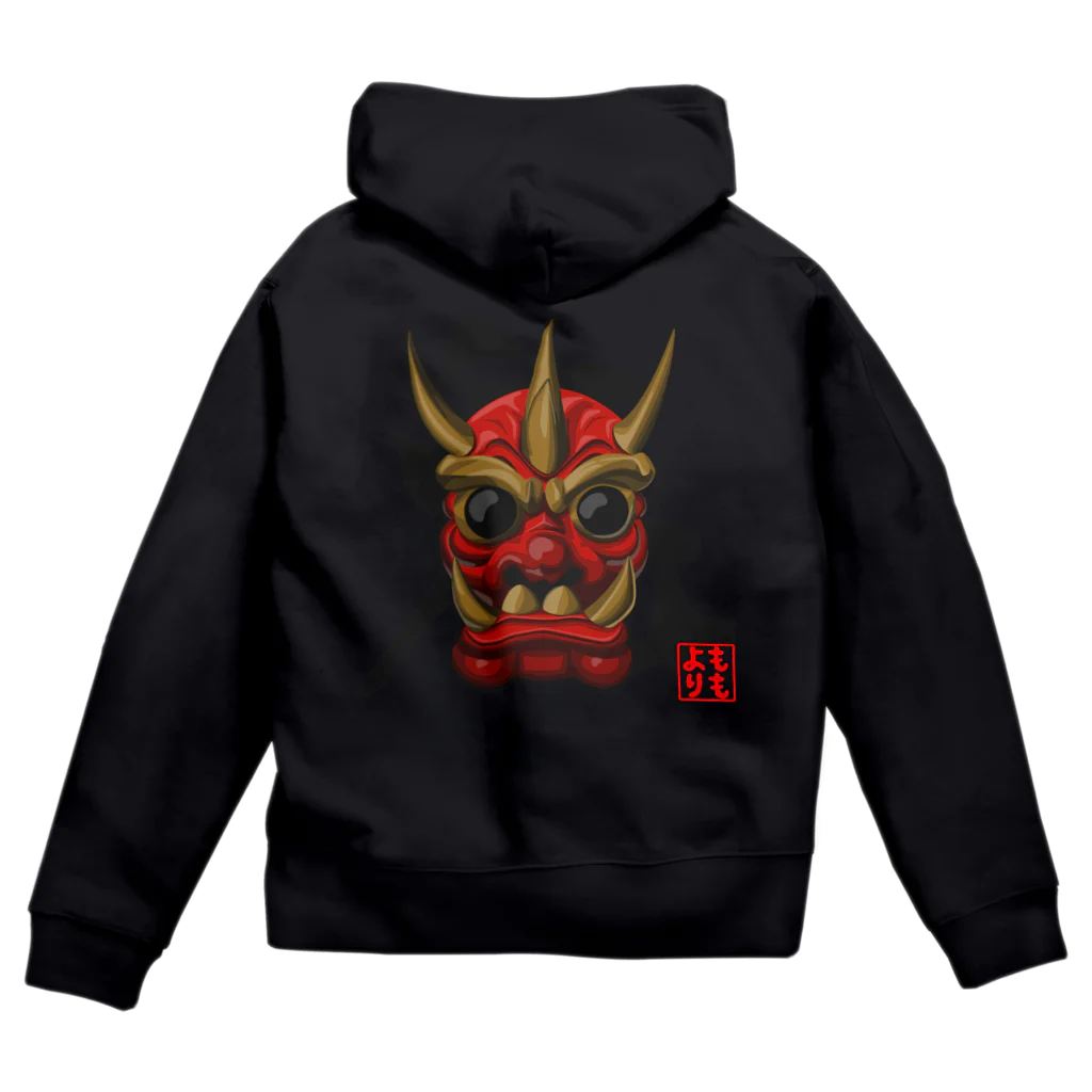 ももよりの餅割鬼面 Zip Hoodie