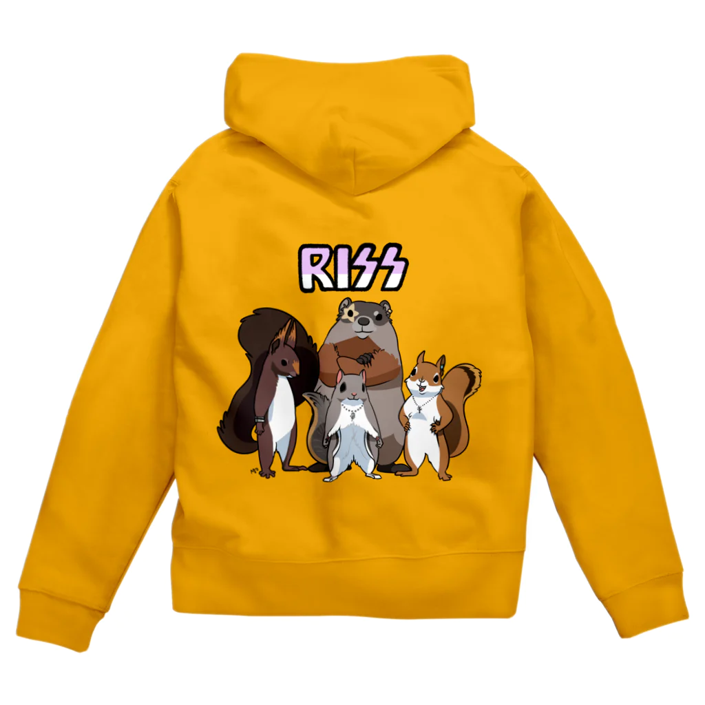 ねずりすSHOPのロックなアメリカアカリス Zip Hoodie