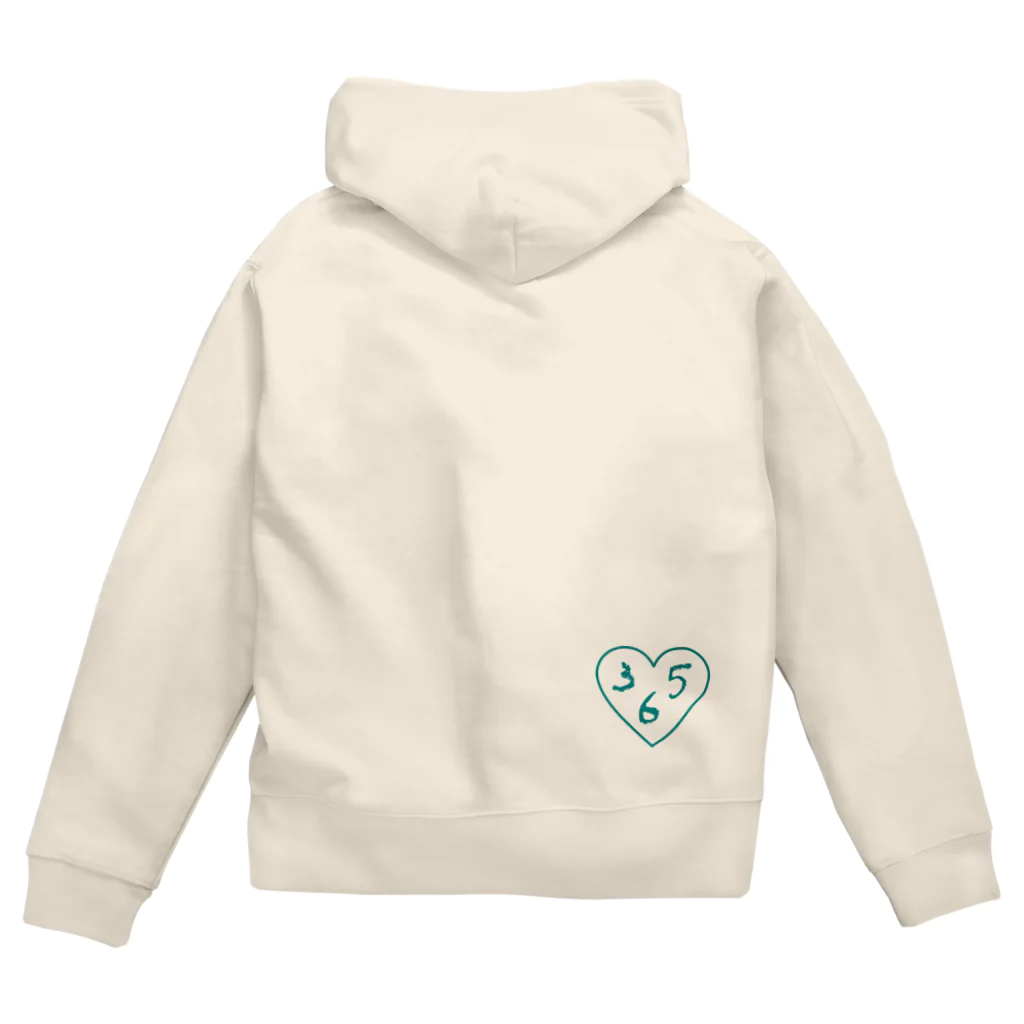 れのれらTVの365ハートパーカー Zip Hoodie