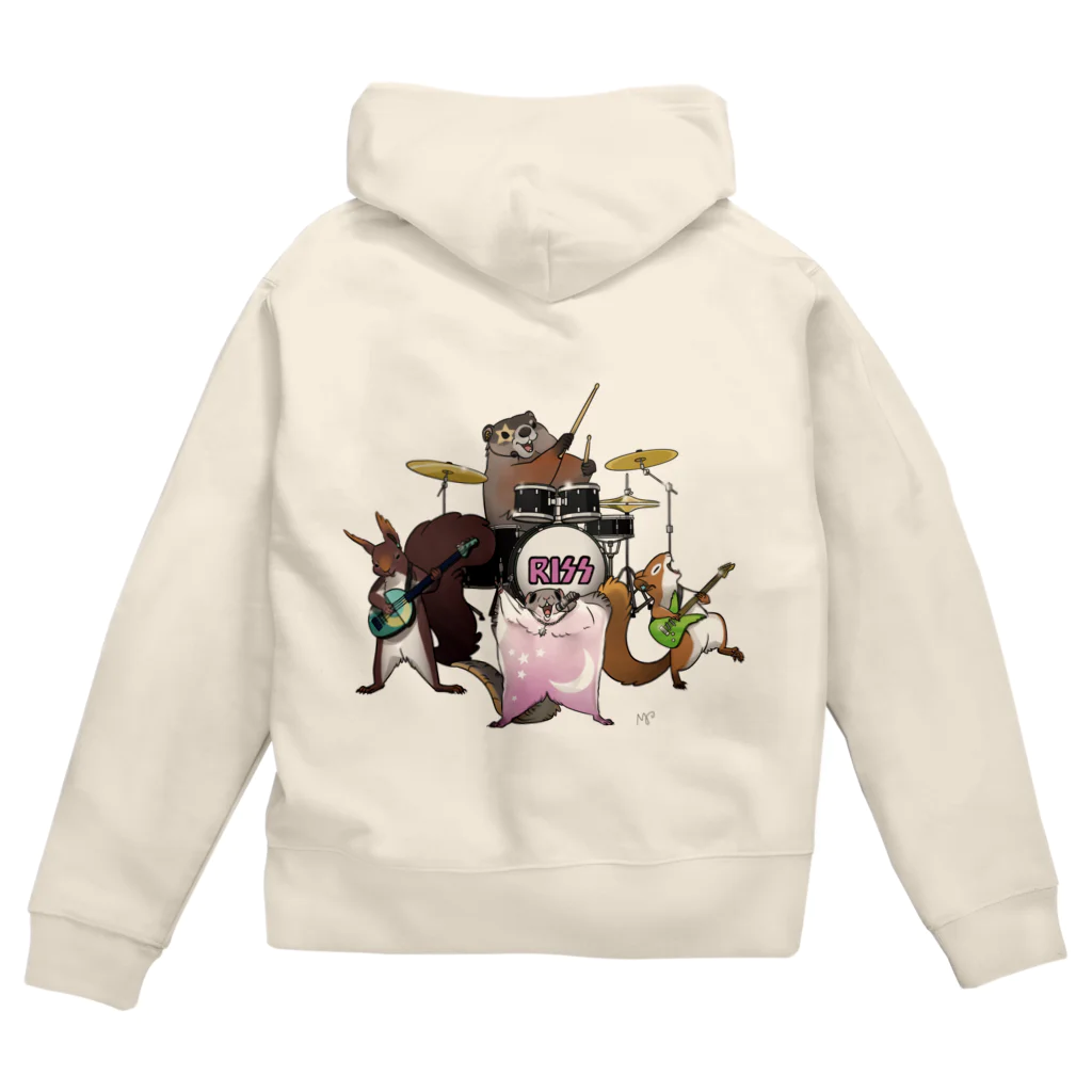 ねずりすSHOPのRISS　バンド Zip Hoodie