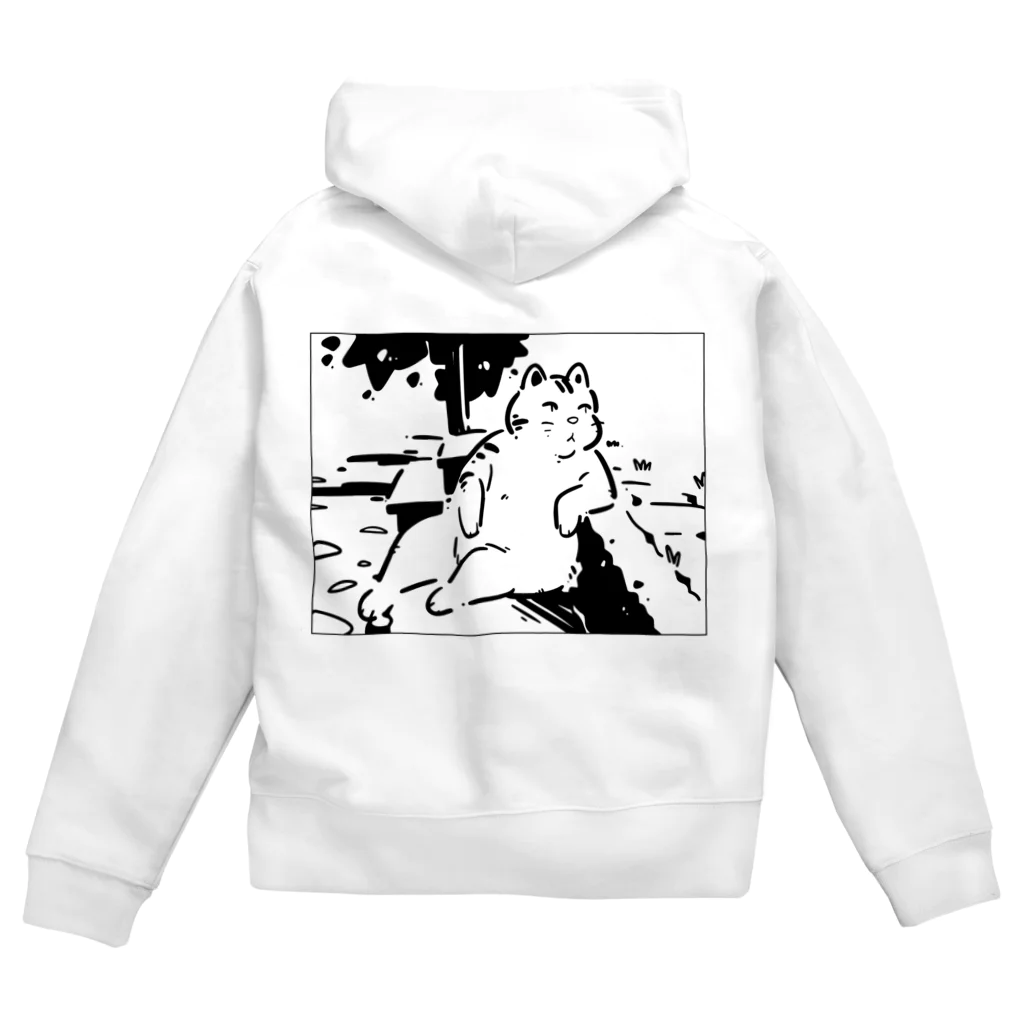山形屋米店の肘をついてくつろぐ猫 Zip Hoodie