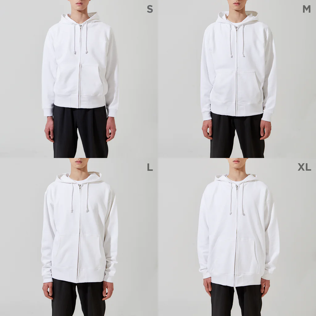 氷熊のおみせのねこのリバーシゲーム Zip Hoodie :model wear (male)