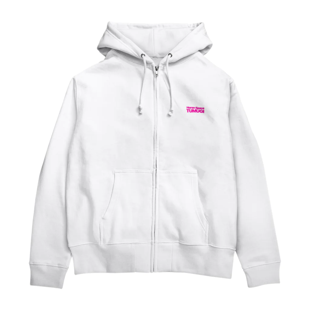 Blue Iris ﾌﾞﾙｰｱｲﾘｽの紡のセンターミントキャンディ Zip Hoodie
