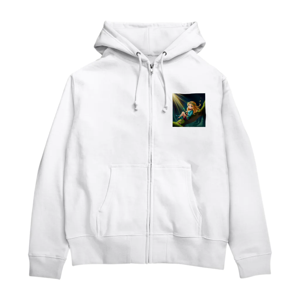 アリスの宝箱の可愛いフェアリー Zip Hoodie