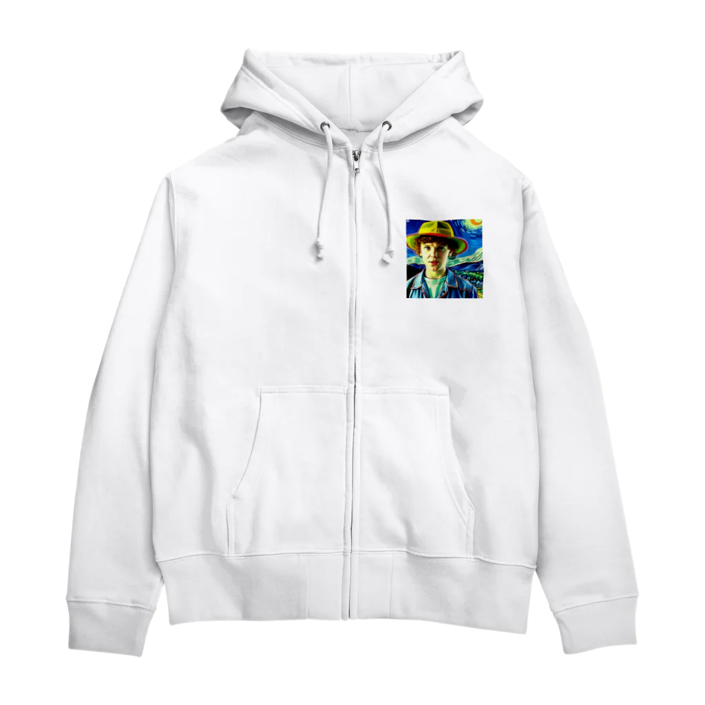 ラクダッピーのストレンジャーシングスイレブン星月夜に行ってみた Zip Hoodie