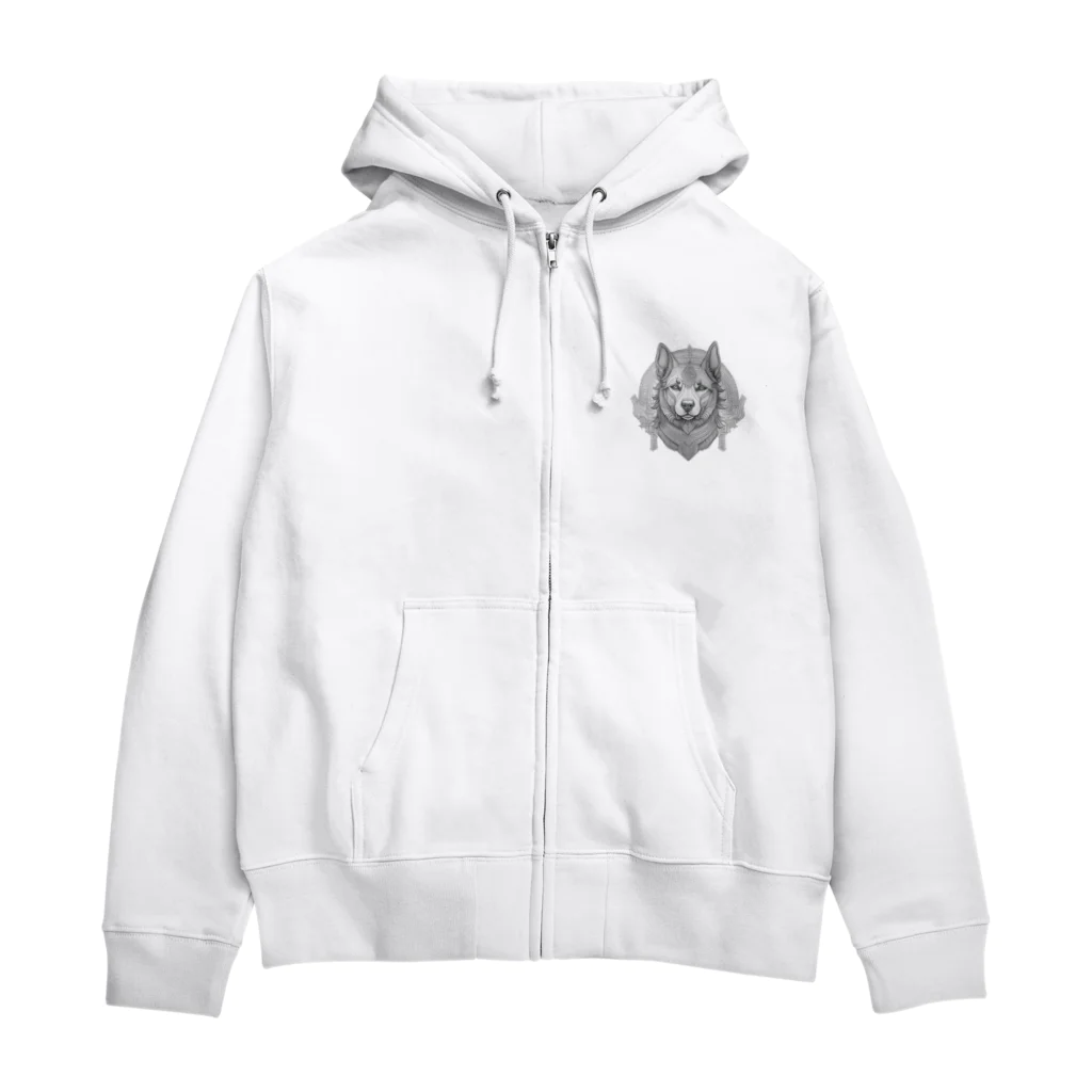 湘南スタイルのシバの聖帝 Zip Hoodie