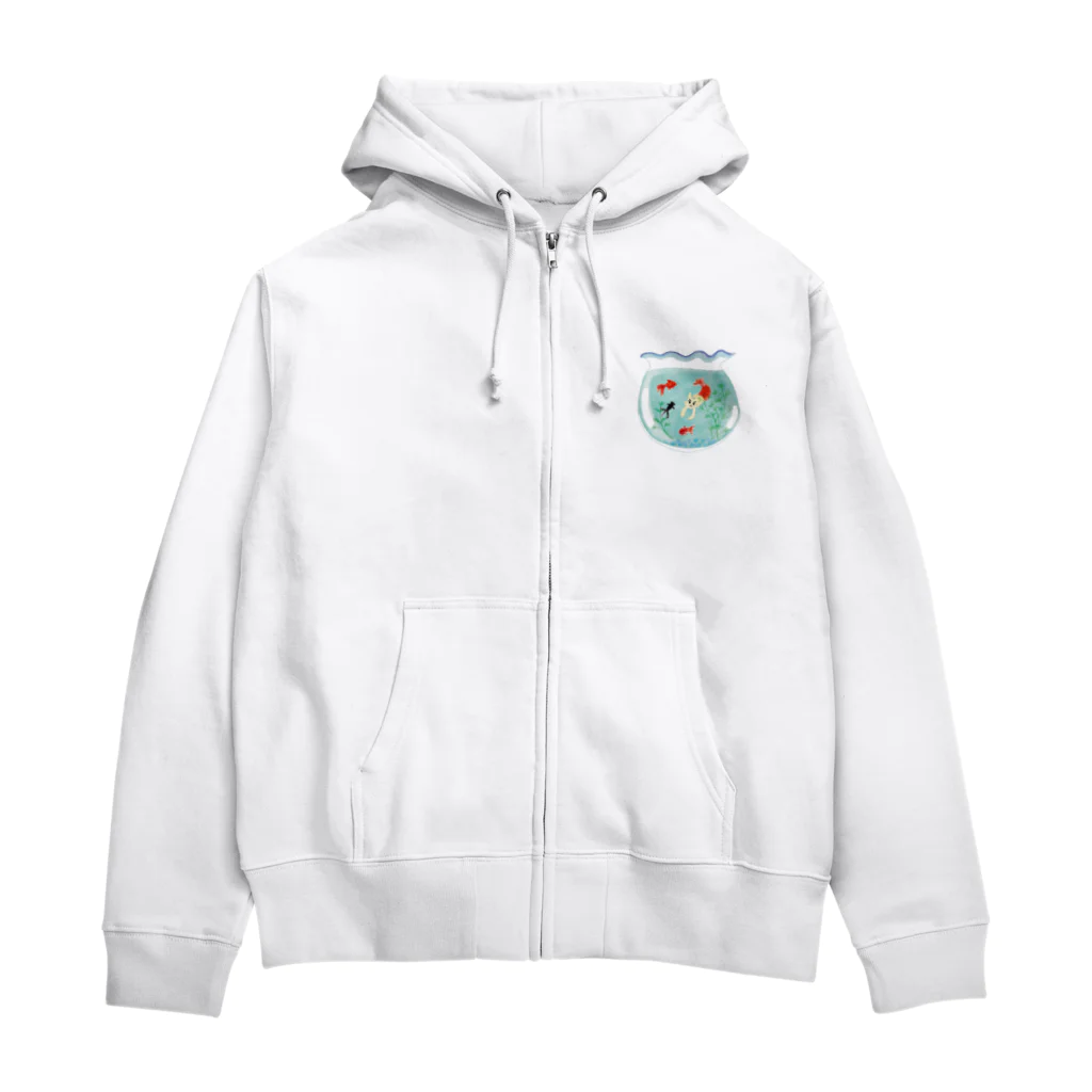 つなサポSHOPのやの犬すいすい Zip Hoodie