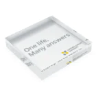 One life, Many answers｜札幌学院大学公式のOne life, Many answers Acrylic Block :placed flat