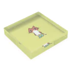 batako.のハチワレ赤猫 Acrylic Block :placed flat