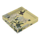 SONOTENI-ARTの003-009　葛飾北斎　『紫陽花に燕』　アクリルブロック Acrylic Block :placed flat