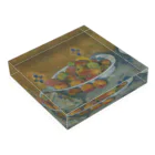 SONOTENI-ARTの017-008　ポール・セザンヌ　『リンゴのプレート』　アクリルブロック Acrylic Block :placed flat