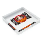 お絵かき屋さんの「開運招福」だるま ダルマ 達磨  Acrylic Block :placed flat