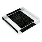 Mogi_3のカラフルフラワー？ Acrylic Block :placed flat