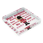 キッズモード某のНет войны　パンと衛兵  (戦争反対Vr) Acrylic Block :placed flat