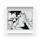 山形屋米店の肘をついてくつろぐ猫 Acrylic Block