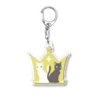 tsukiotoの黒猫と白猫　クラウン Acrylic Key Chain