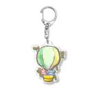 いちごいちえ　オフィシャルのえほんからとびでた　のりもの　ききゅう Acrylic Key Chain
