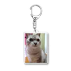 ねこの森でお散歩のお目々くりくりにゃんこ Acrylic Key Chain