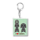 カトユリの黒うさぎ Acrylic Key Chain