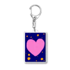 1080shopのハートと夜空 Acrylic Key Chain