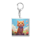 ネオン街/Neon Streetの魔法猫TIYCHA Acrylic Key Chain