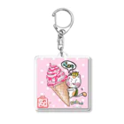 旅猫王子れぉにゃん👑😼公式(©️レイラゆーし。©️ Layla-246yuusi.)の【夏アイス☆れぉにゃん】 Acrylic Key Chain