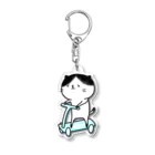 さかやのハチワレキックボード猫 Acrylic Key Chain