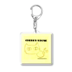 公式　猫目石検定　CHERRYSTONE　　の猫目石 Acrylic Key Chain