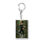Dark Shadow  - 月影の渓流の影 - くノ一の舞 Acrylic Key Chain
