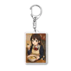 jongtaeのラーメン女子Tシャツ Acrylic Key Chain